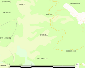 Mapa obce Campana