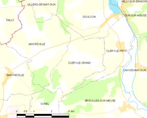 Poziția localității Cléry-le-Grand