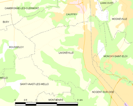 Mapa obce Laigneville