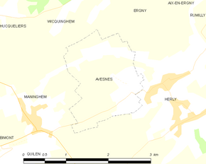 Poziția localității Avesnes