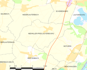 Poziția localității Neewiller-près-Lauterbourg