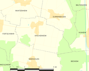 Poziția localității Urschenheim