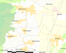 Mapa obce Zellenberg