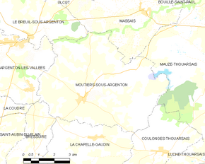 Poziția localității Moutiers-sous-Argenton