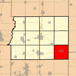 موقعیت ناحیه کیو، شهرستان فرانکلین، ایلینوی در نقشه