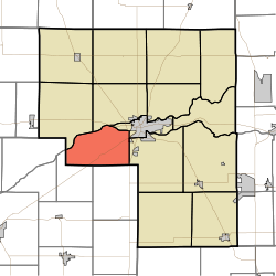 Location of Clinton Township in Cass County
