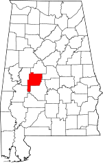 Map of Alabama highlighting Perry County.svg