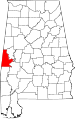 Carte d'état mettant en évidence le comté de Sumter
