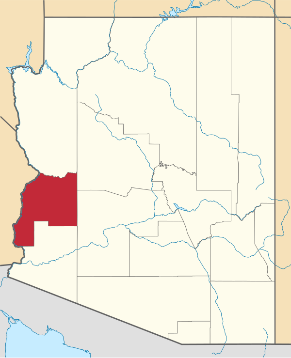 Map of Arizona highlighting La Paz County.svg