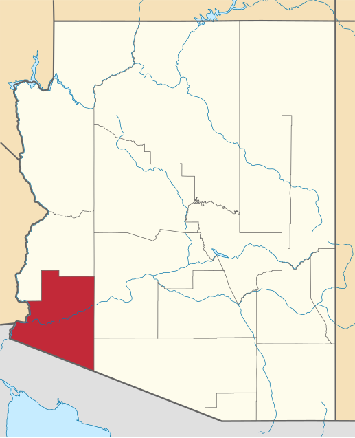 صورة:Map of Arizona highlighting Yuma County.svg