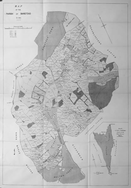 File:Map of Banstead 1841 Lambert.png