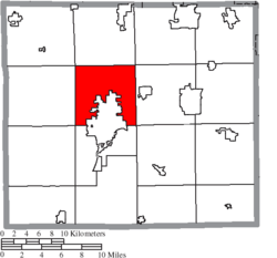 Lokasi Wayne Township di Wayne County