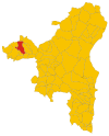 Map of comune of Bortigali (province of Nuoro, region Sardinia, Italy) - 2016.svg