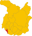 Map of comune of Chiesina Uzzanese (province of Pistoia, region Tuscany, Italy).svg