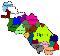 Mapa księstwa raciborskiego