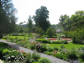 A rare instance of a European-style walled garden in Canada, dating back to the 1830s. Maplelawn Gardens.jpg