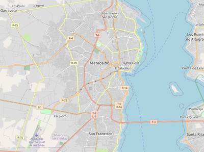 Mapa de localización de Maracaibo