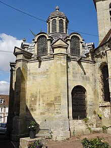 Marines (95), église Saint-Rémi, Chapelle du Sacré-Cœur, vue depuis l'est.JPG