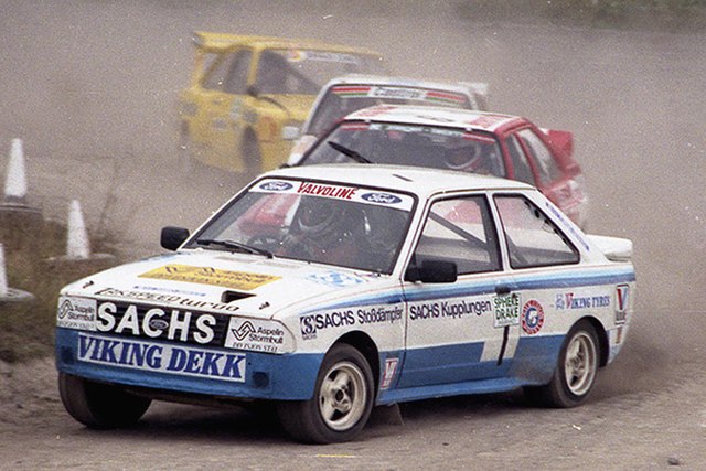 Martin Schanche (N) and his Ford Escort XR3 T16 4 x 4, Lydden 1984
