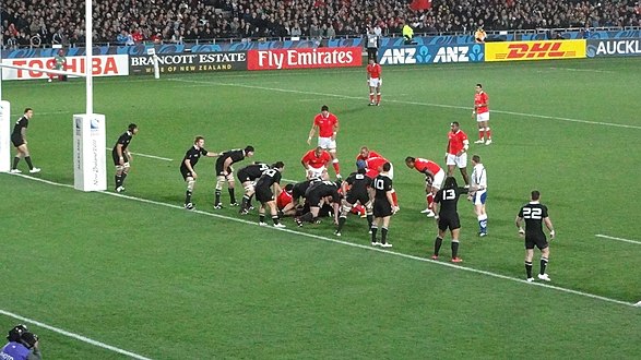 Wedstryd tussen Nieu-Seeland en Tonga tydens die Rugbywêreldbeker 2011