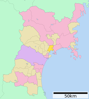 Lage Matsushimas in der Präfektur