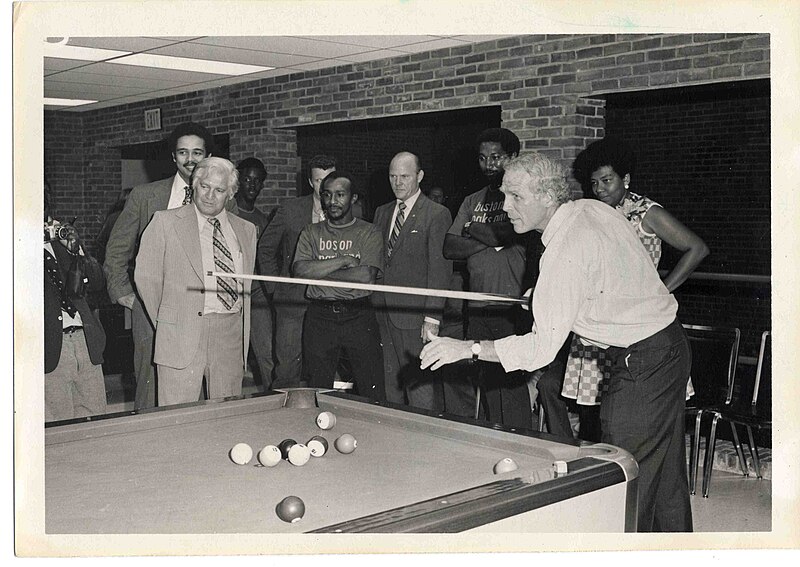 File:Mayor Kevin H. White plays pool, ca. 1971-1974 (6789860939).jpg