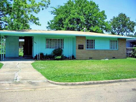 The Evers' house at 2332 Margaret Walker Alexander Drive, where Medgar Evers was fatally shot after getting out of his car[29]