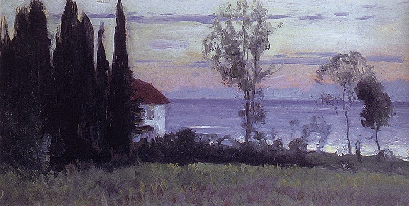 File:Mikhail Nesterov - House with Cypress Trees. Sochi.jpg