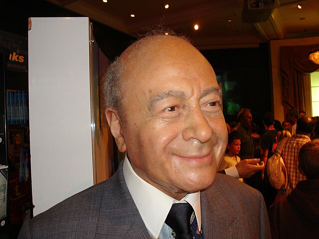 Wax sculpture of Al-Fayed, Madame Tussauds, London, July 2009