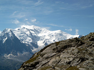 Mont Blanc, mit 4810 m der höchste Berg der Alpen