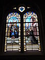 Vitrail de la confrérie du Rosaire, église Saint-Laurent.