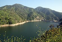 Morris Reservoir is the lower of two major reservoirs in San Gabriel Canyon