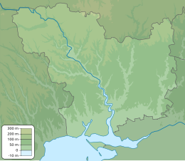 Vysun trên bản đồ tỉnh Mykolaiv