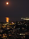 Night view of Platamon