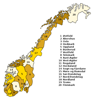 Mandatfordeling på valgkretser ved stortingsvalg