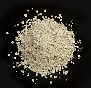 Oatmeal Preparation of oat groats through grinding, steel-cutting or rolling