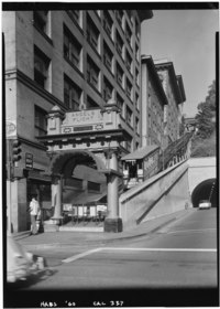 The film features the original Angels Flight funicular railway in Los Angeles