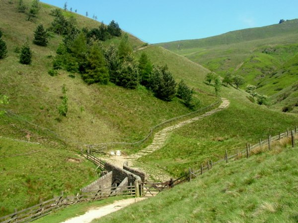 Packhorse bridge at the foot of Jacob's Ladder