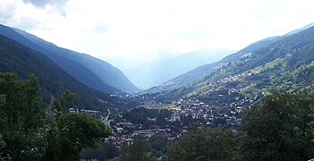 Blick auf Ponte di Legno vom Tonale aus