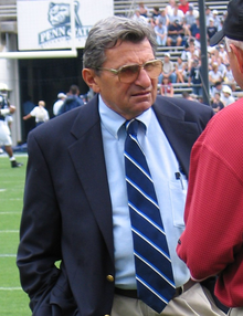 Joe Paterno, head coach from 1966 to 2011 PaternoTemple.png