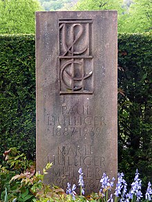 Paul Hulliger (1897–1969) Lehrer, Schreib- und Zeichenlehrer, Schriftentwerfer, Grafiker. Grab, Friedhof am Hörnli