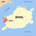 locator map sa Loon, Bohol