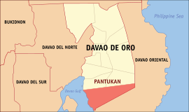 Pantukan na Davao de Ouro Coordenadas : 7°7'37"N, 125°53'51"E