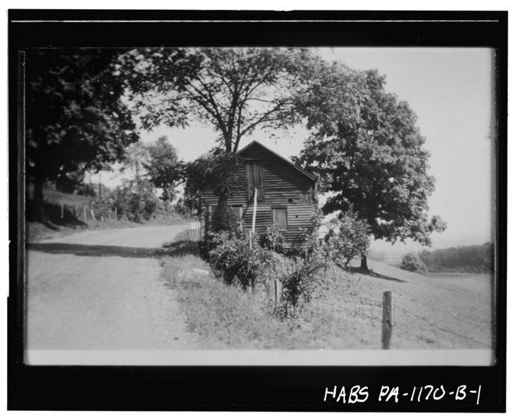 File:Photocopy of photograph from the collection of Mr and Mrs John A. Farrington, Lititz, Pa., Photographer and date- unknown FORMER SCHOOLHOUSE LOCATED ACROSS THE ROAD FROM THE HABS PA,45-SHAWD.V,3B-1.tif