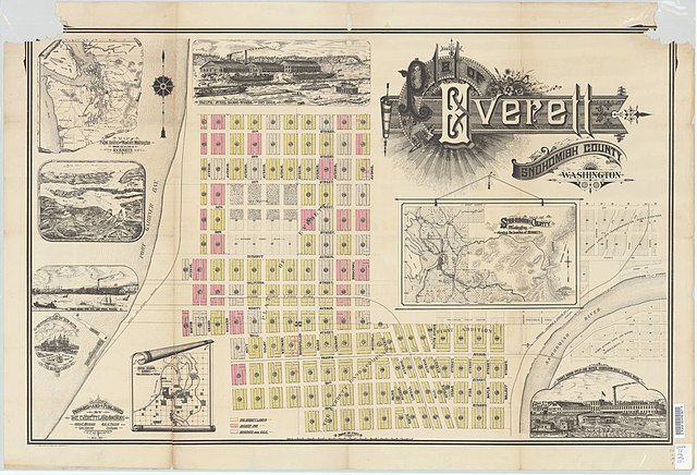 The town plat filed by the Everett Land Company in 1892