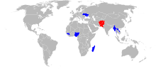Countries with polio cases in 2015 Polio worldwide 2015.svg