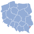 English: Position of Polish city Lubaczów on map