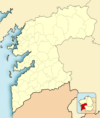 Location map Spain Province of Pontevedra