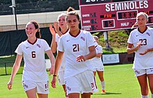 Soccer was officially recognized by the university as a varsity sport beginning with the 1998 season Post Game (15537345721).jpg