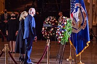 President Biden and First Lady Jill Biden attend the memorial for Capitol police officer Brian Sicknick President Joe Biden and First Lady Jill Biden pay tribute to Officer Brian Sicknick.jpg